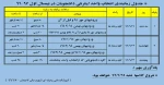 جدول انتخاب واحد 961