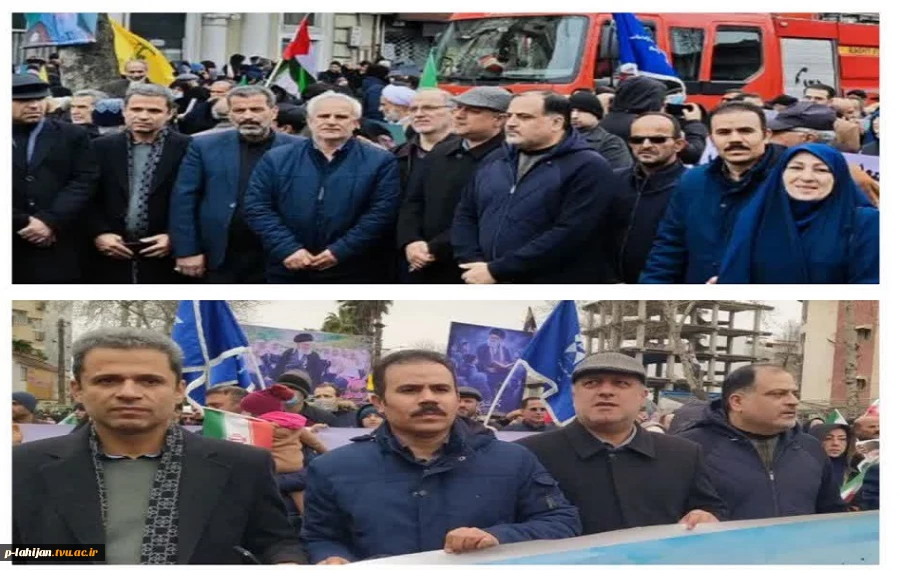 حماسه حضور دانشگاهیان دانشگاه ملی مهارت استان گیلان در راهپیمایی یوم الله روز قدس 2