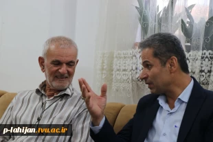 دیدار رییس آموزشکده ملی مهارت لاهیجان با جانباز دوران 8 سال دفاع مقدس 9